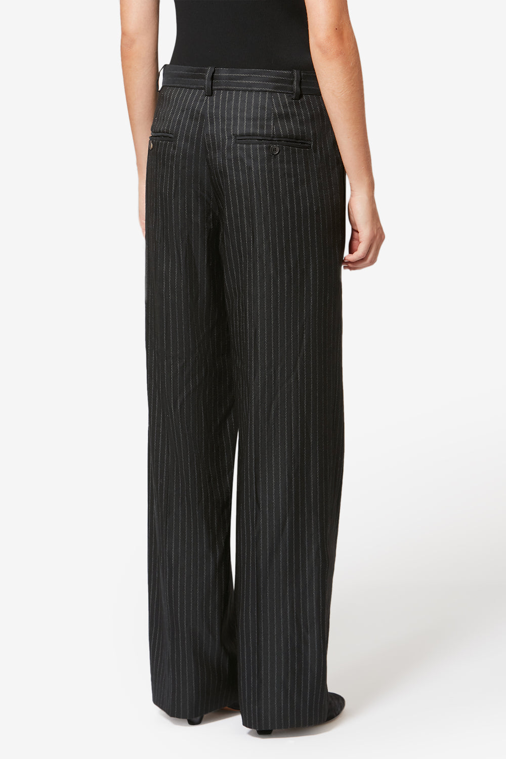 Pantaloni da abito gessati noanda - Nero - Woman - 5