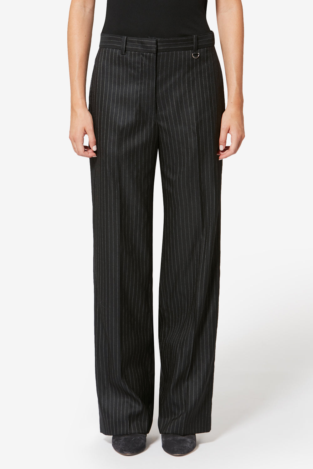 Pantaloni da abito gessati noanda - Nero - Woman - 4