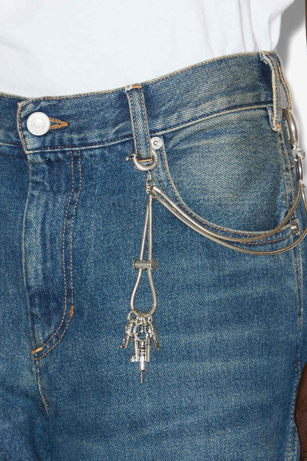 Porte-clés duo en laiton cassy - Argent - Man - 2