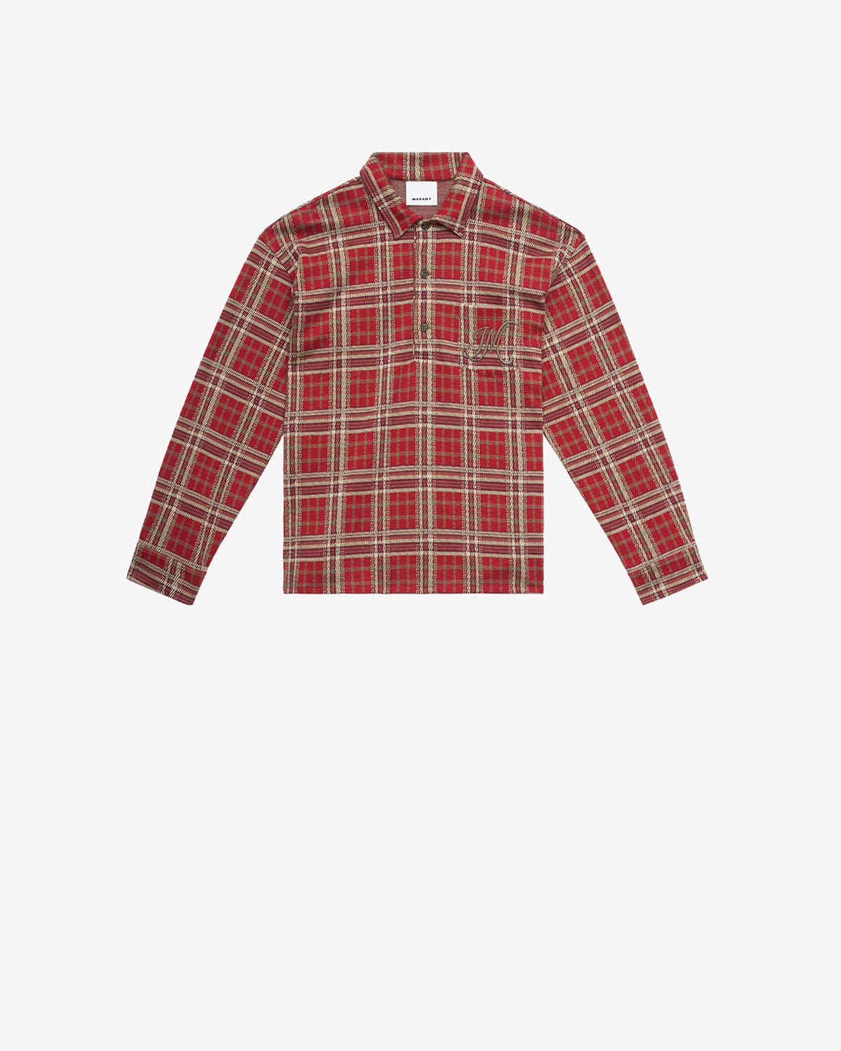 Orelien plaid print shirt - Deep red - Man - 5