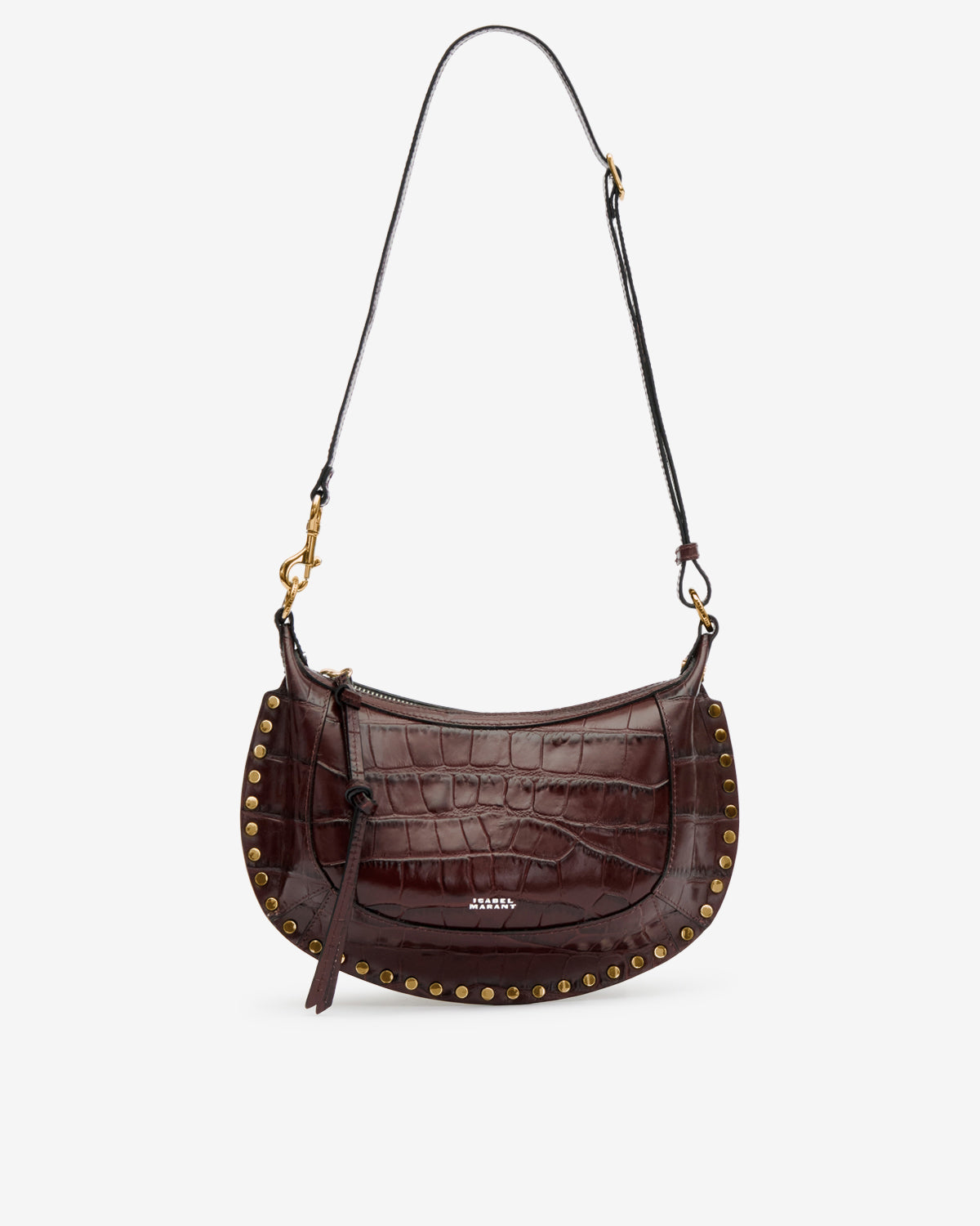 Bolso de mano de piel de ante de becerro oskan moon - Burdeos - Woman - 5