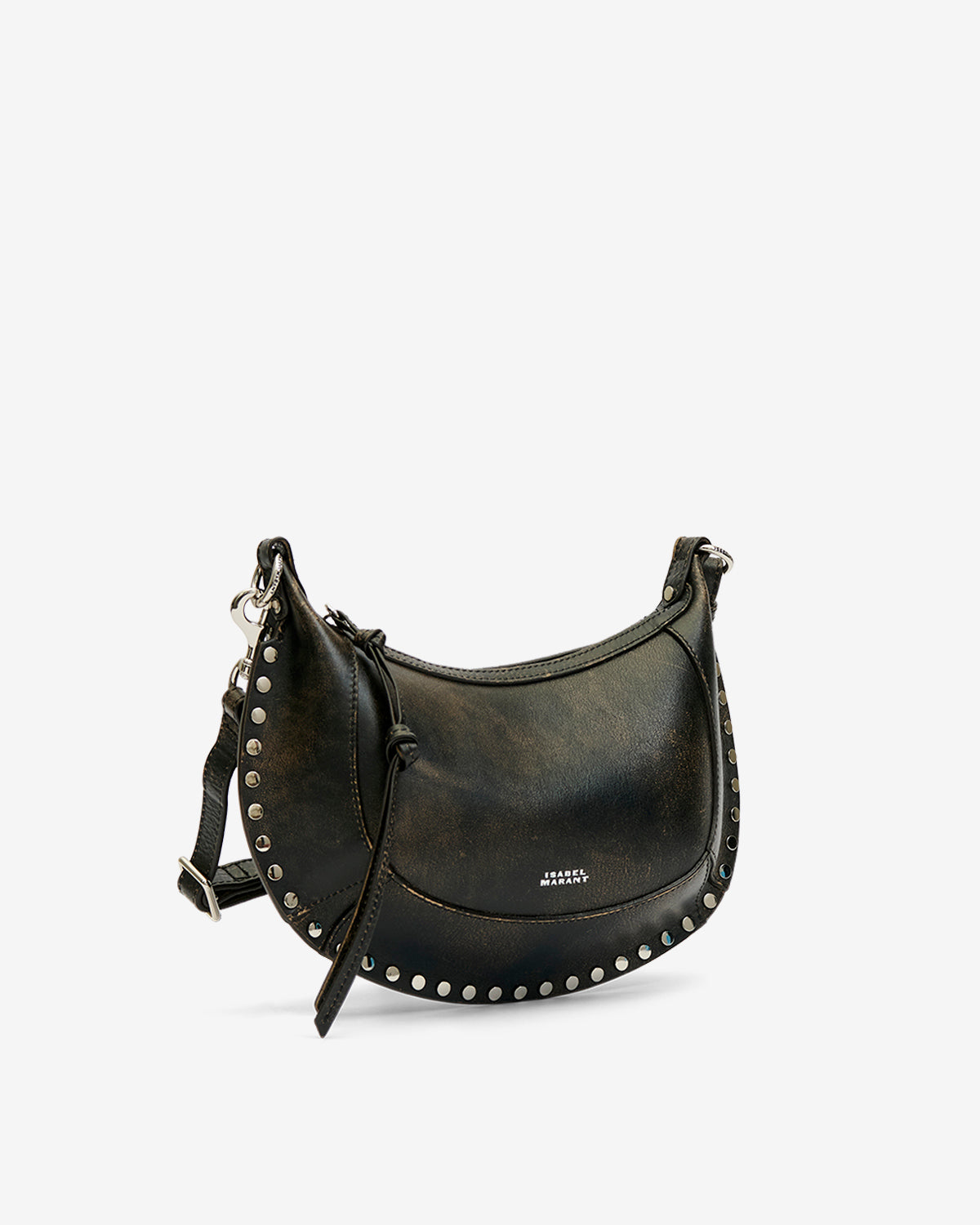 Oskan moon shoulder bag in soft leather - Vintage brown - Woman - 5