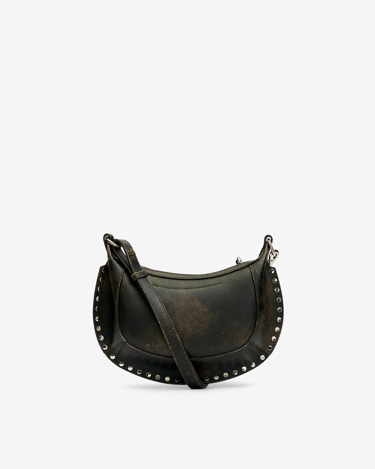 Oskan moon shoulder bag in soft leather - Vintage brown - Woman - 2