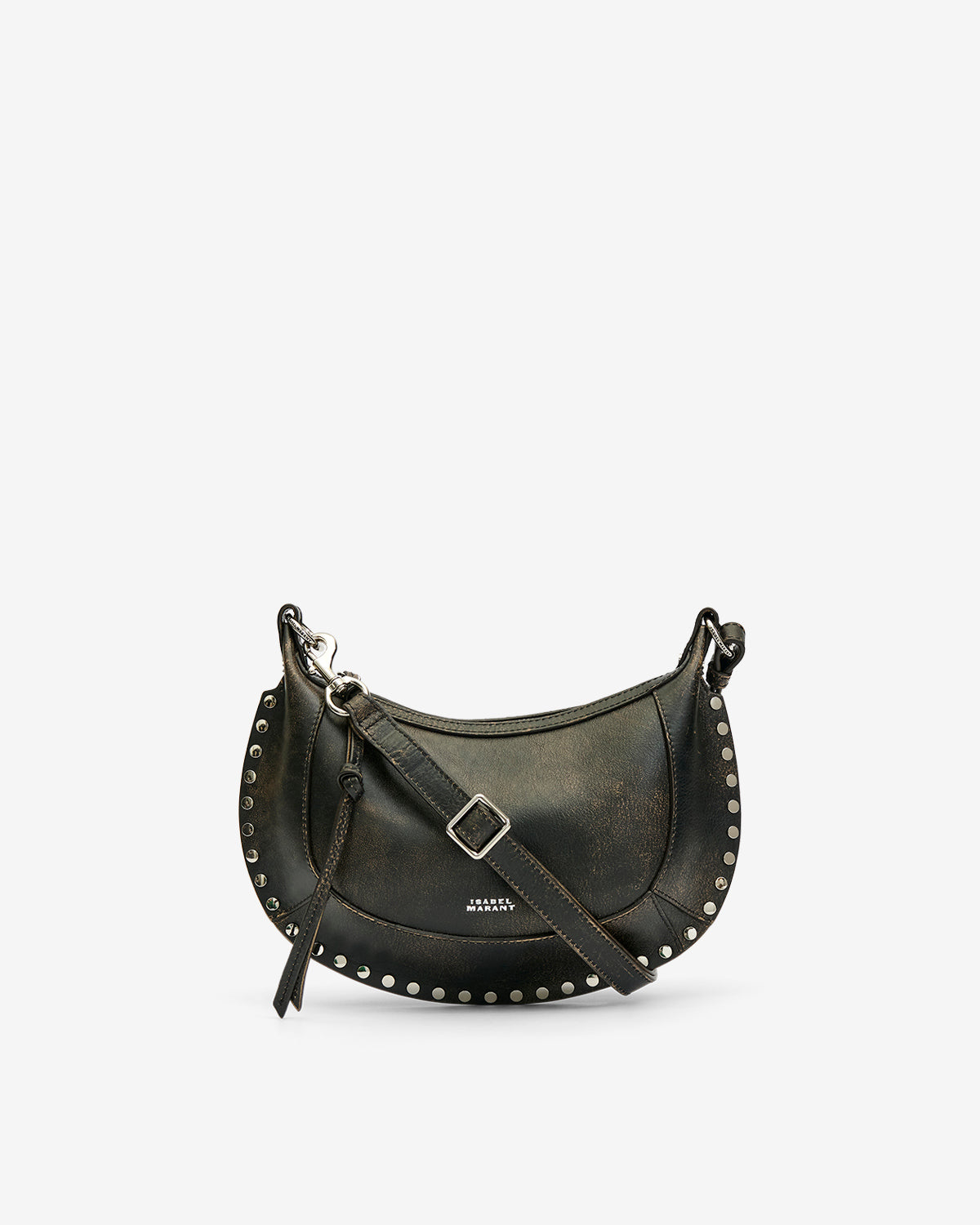 Oskan moon shoulder bag in soft leather - Vintage brown - Woman - 1