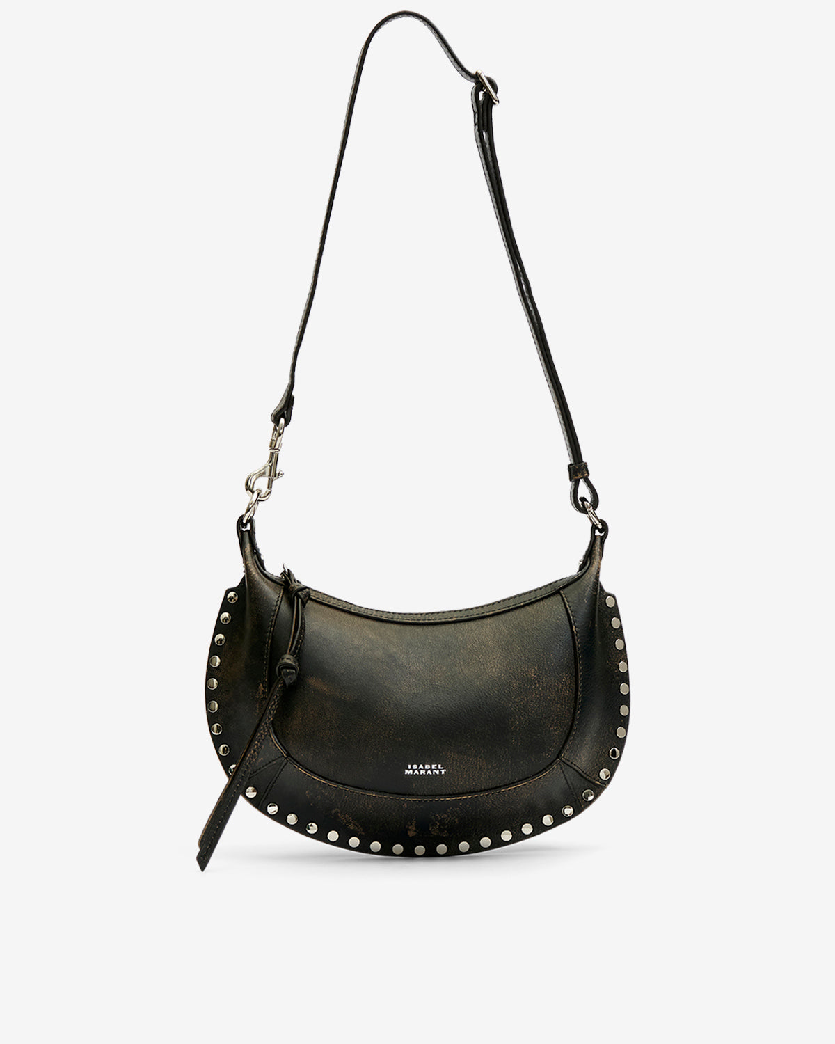 Oskan moon shoulder bag in soft leather - Vintage brown - Woman - 6