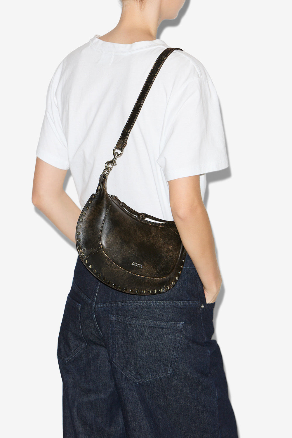 오스칸 문 가죽 소재의 숄더백 - Vintage brown - Woman - 4