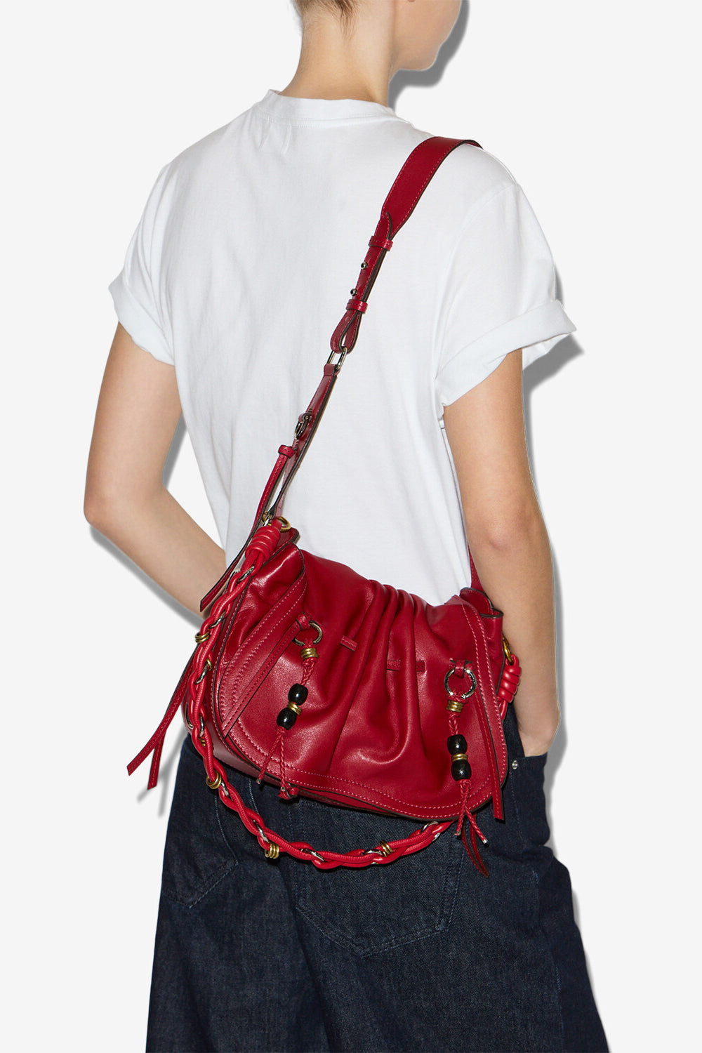 Bolton 가죽 소재의 숄더백 - Deep red - Woman - 4