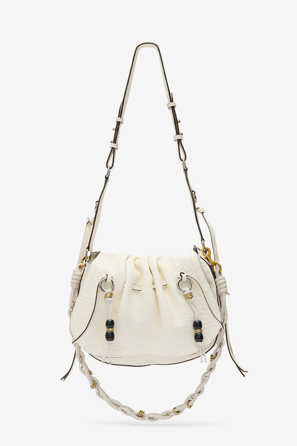 Borsa da portare a spalla bolton in pelle - Beige - Woman - 1