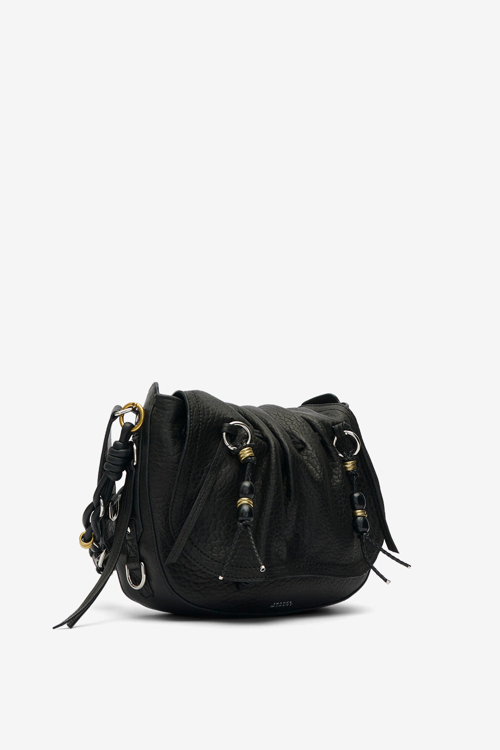 Borsa da portare a spalla bolton in pelle - Black and silver - Woman - 5