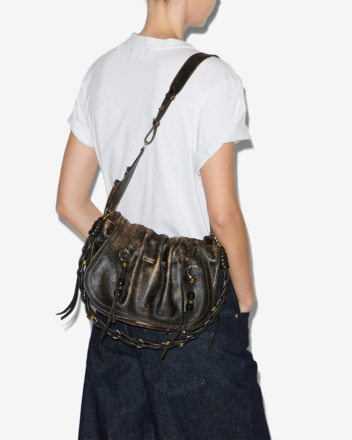 Bolso de hombro bolton en cuero suave - Vintage brown - Woman - 4