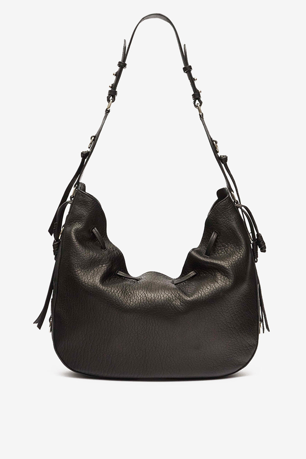 Bolton hobo 가죽 백 - Black and silver - Woman - 2