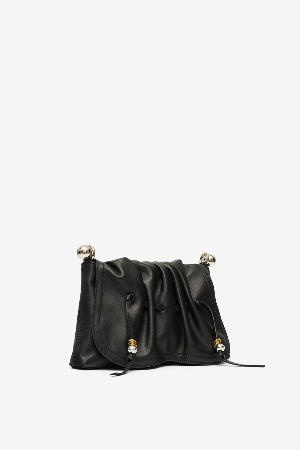 Bolton pouch 가죽 숄더백 - Black and silver - Woman - 4