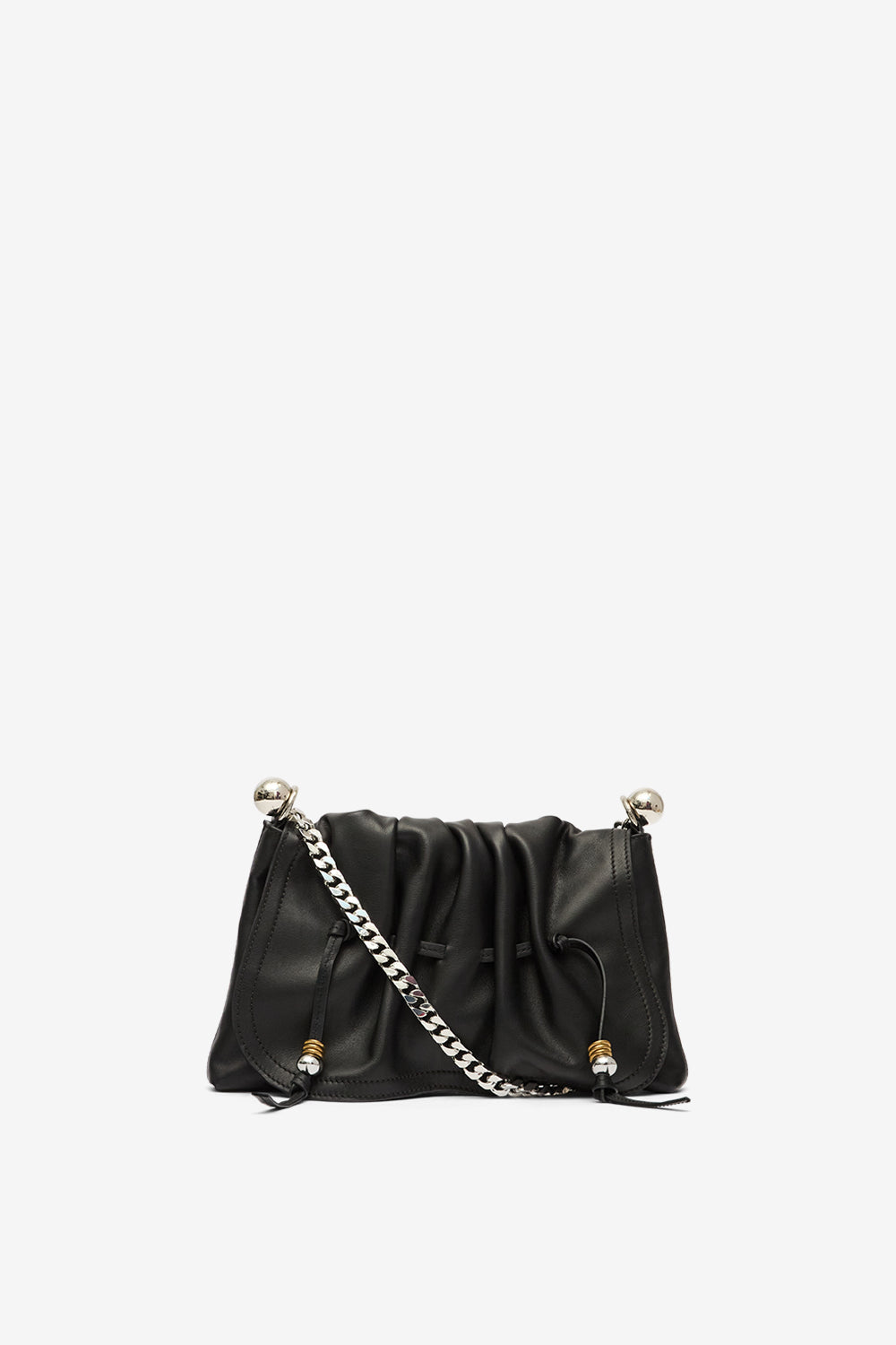 Bolton pouch 가죽 숄더백 - Black and silver - Woman - 1