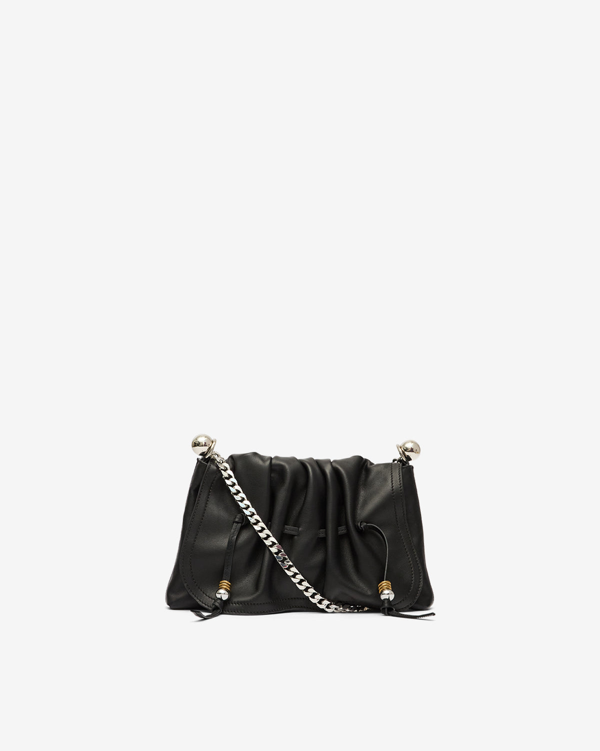 Bolso para el hombro bolton pouch Woman Black and silver 2