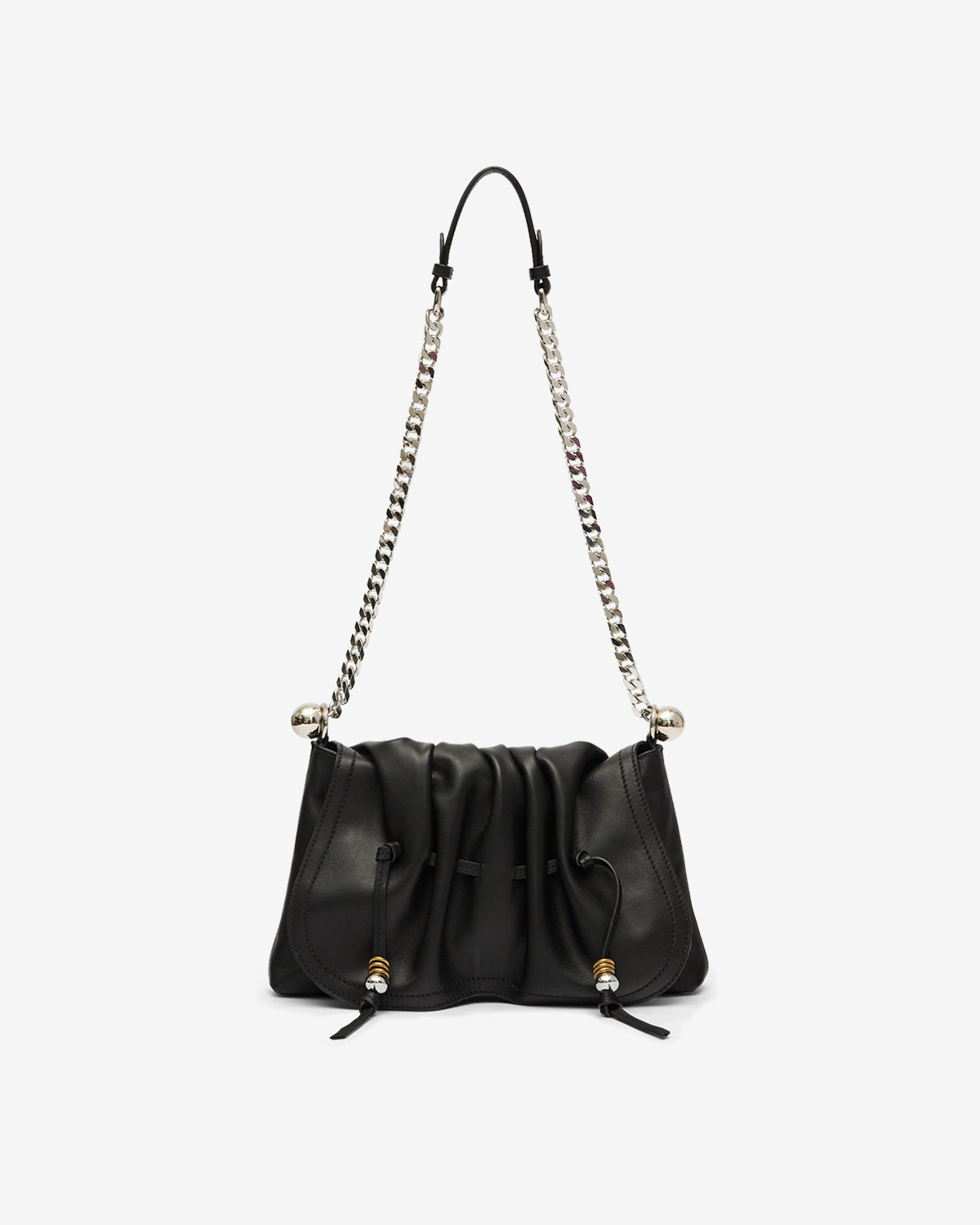 Bolso para el hombro bolton pouch Woman Black and silver 2