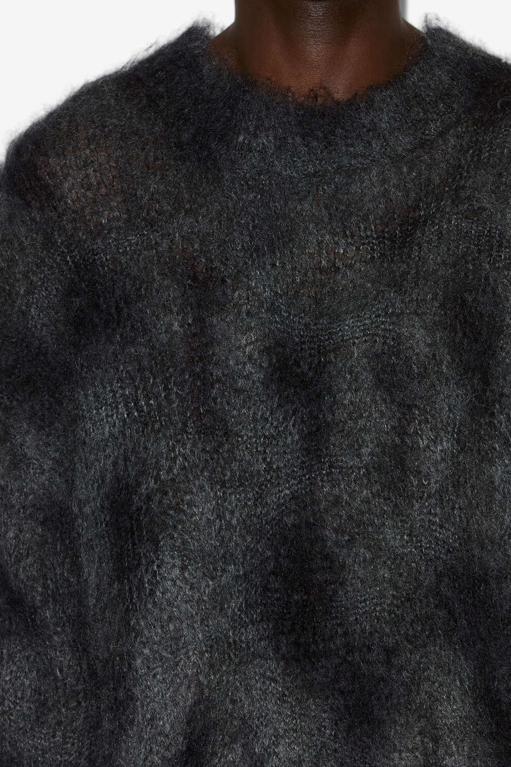 Miller kid mohair sweater - Anthracite - Man - 3