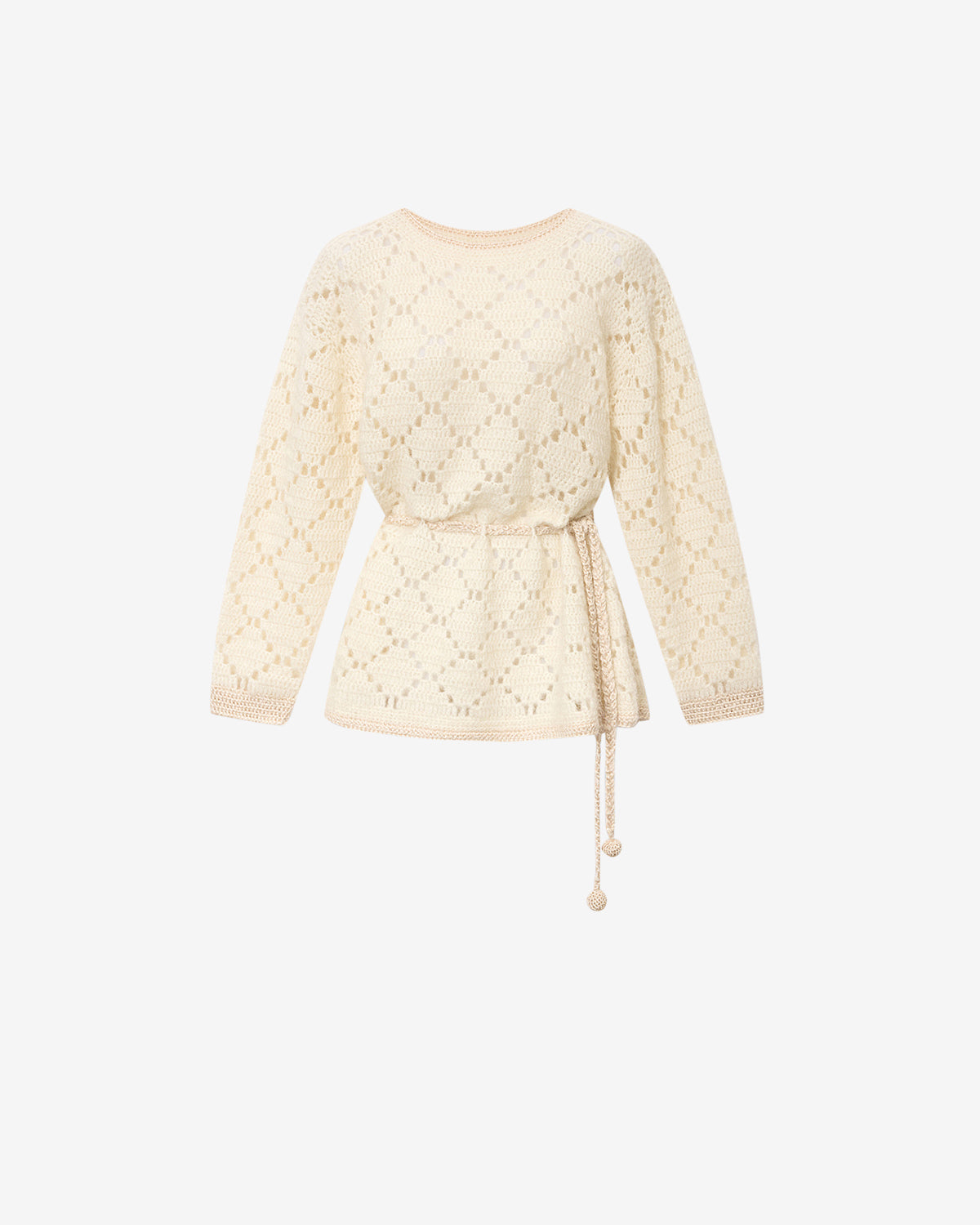 Merida 울과 모헤어 소재의 스웨터 드레스 - 에크루 - Woman - 5