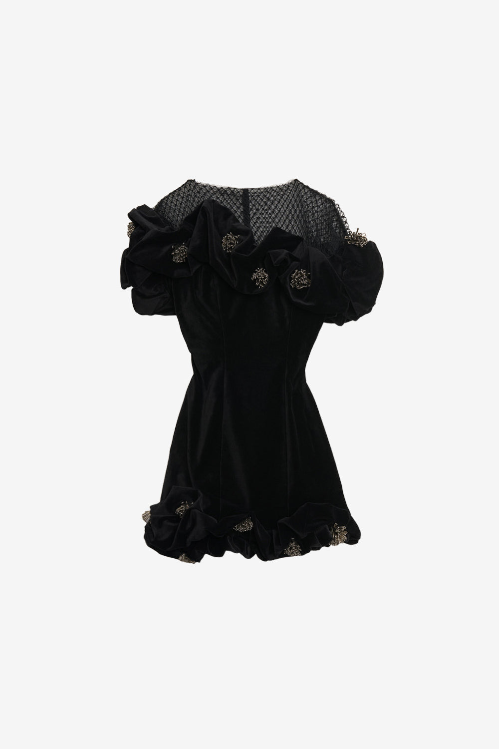 Abito corto eliska con volant - Nero - Woman - 1