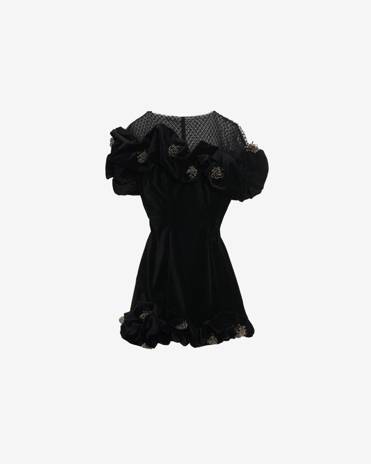 Abito corto eliska con volant - Nero - Woman - 5