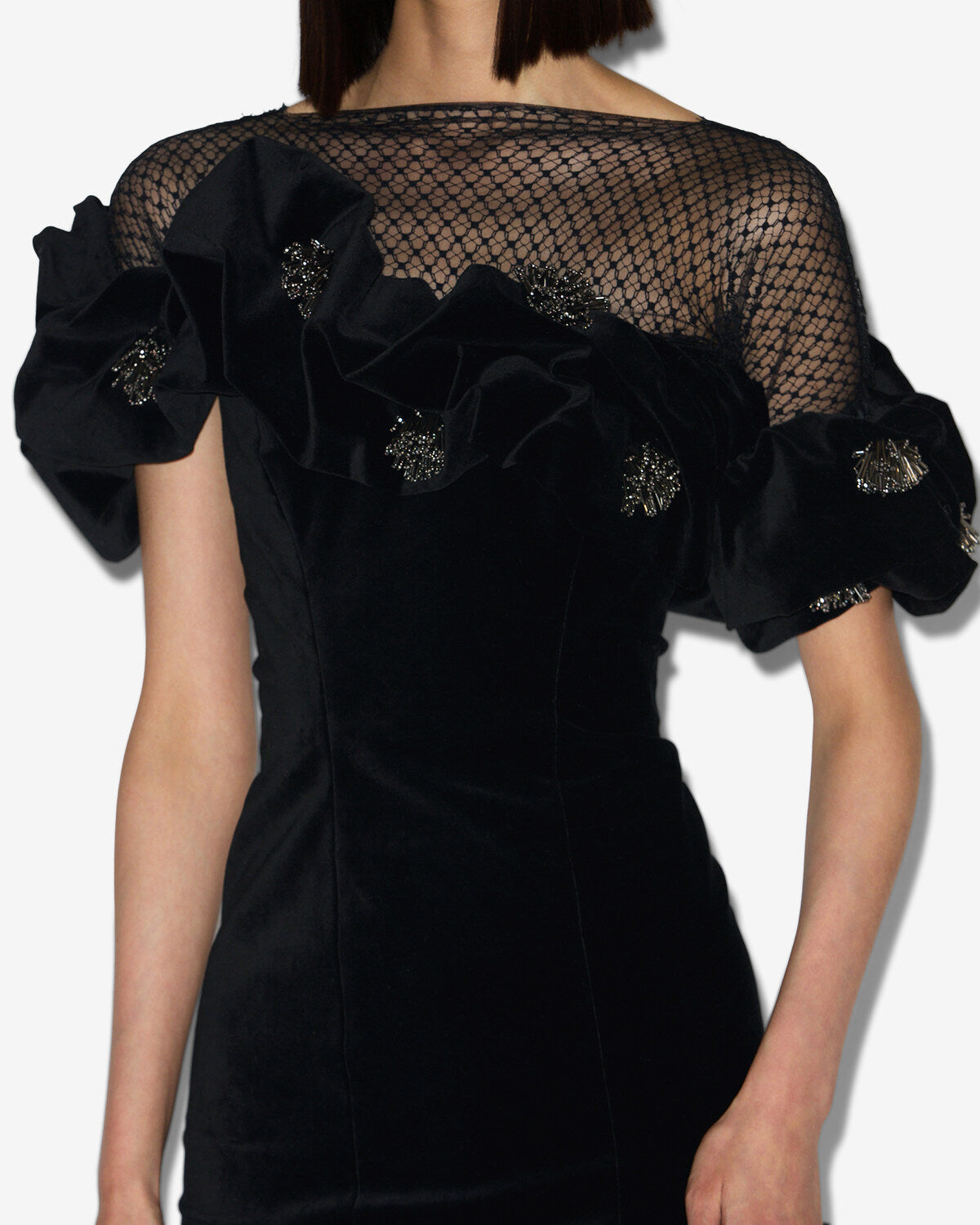 Abito corto eliska con volant - Nero - Woman - 2