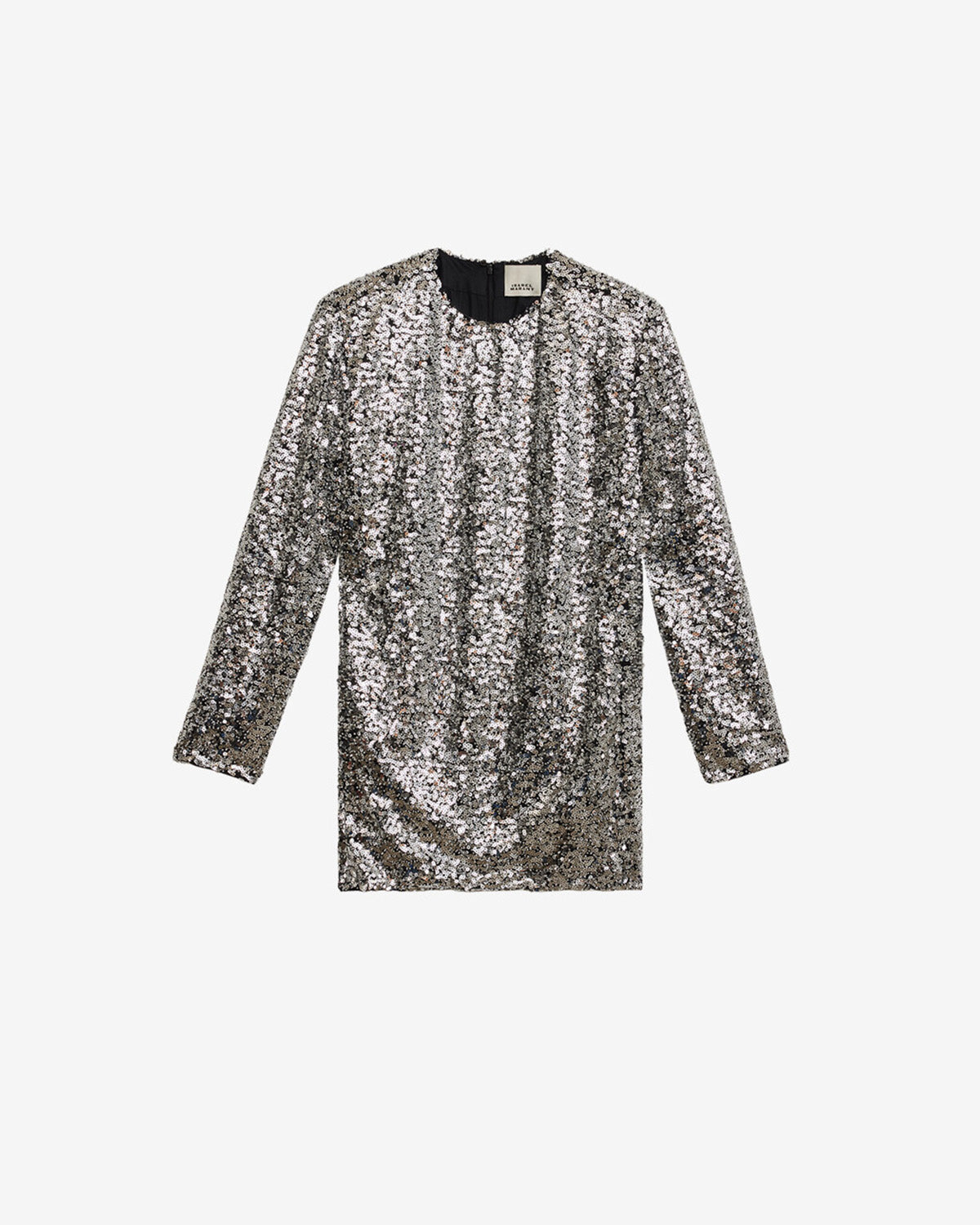 Abito dritto heliane con lustrini - Argento - Woman - 5