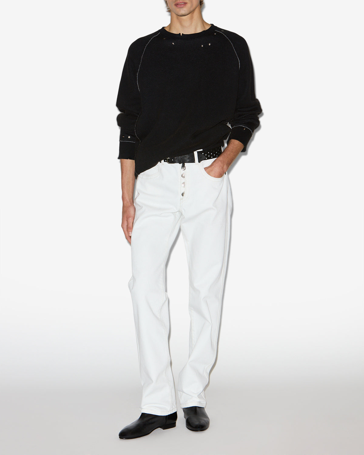 Mitchell long sweatshirt - Black - Man - 1