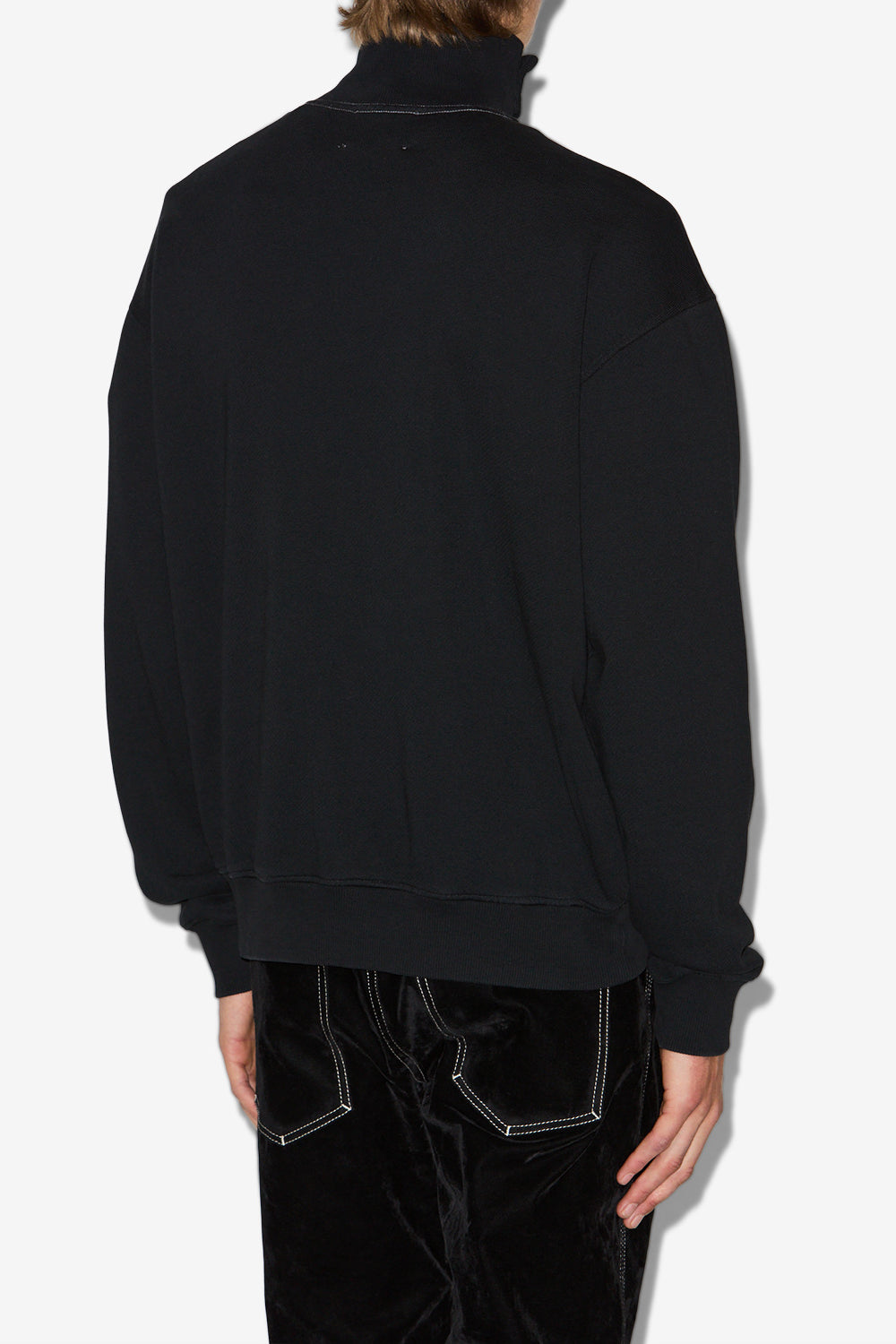 Marcos zip-up collar sweatshirt - Black - Man - 5