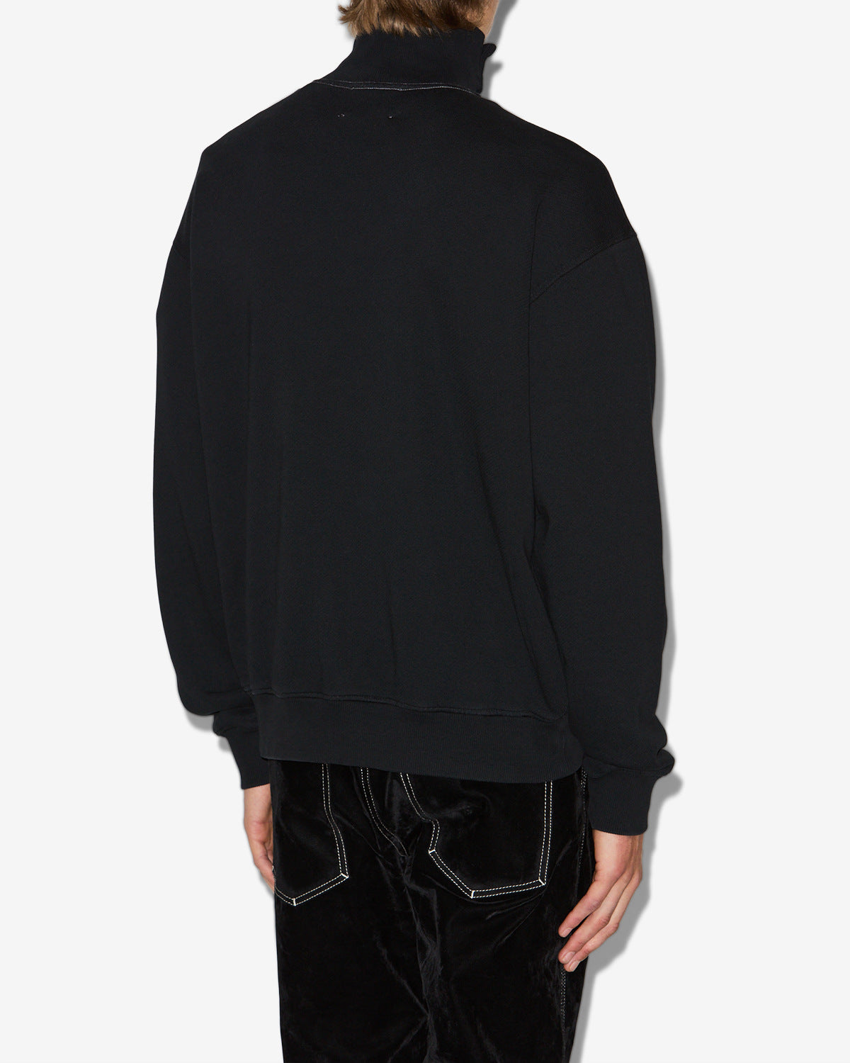Sweat-shirt marcos  à col camionneur - Noir - Man - 4