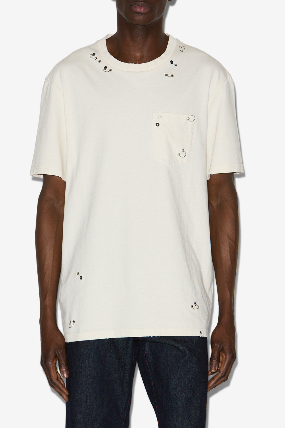 Yezra short-sleeve cotton t-shirt - Ecru - Man - 4