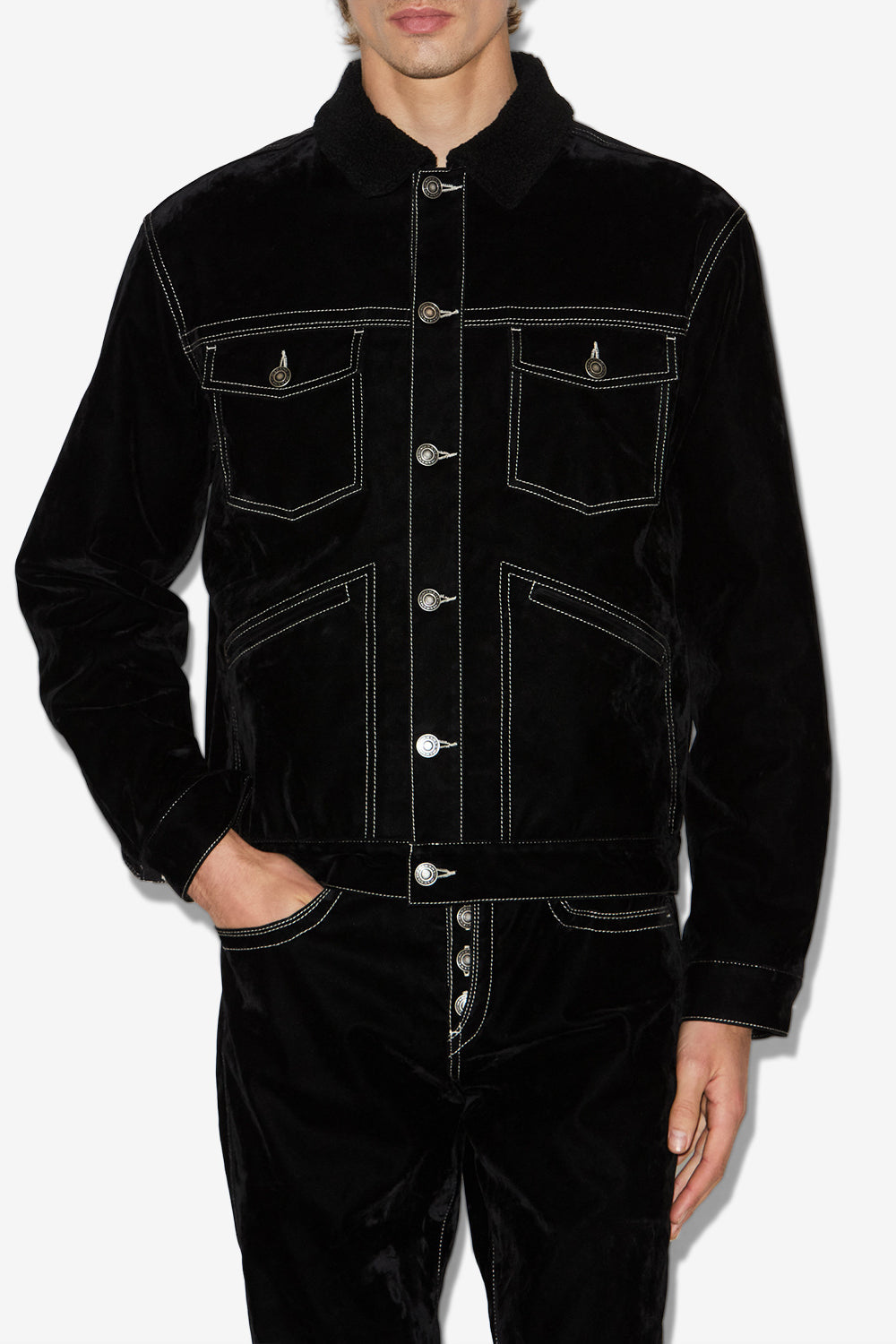Jango velvet jacket - Black - Man - 4