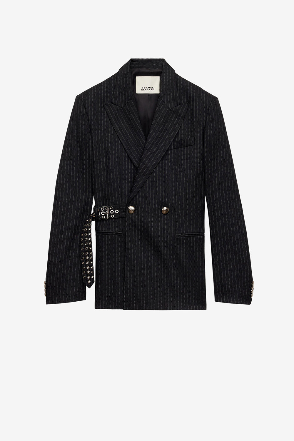 Chaqueta de traje a rayas nahia - Negro - Woman - 1