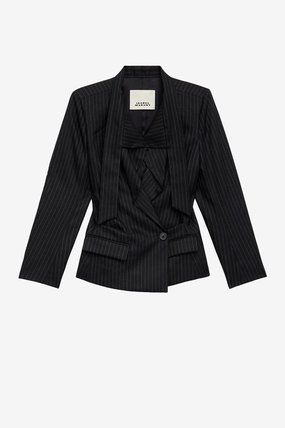 Chaqueta de traje a rayas de tenis nelvia - Negro - Woman - 1