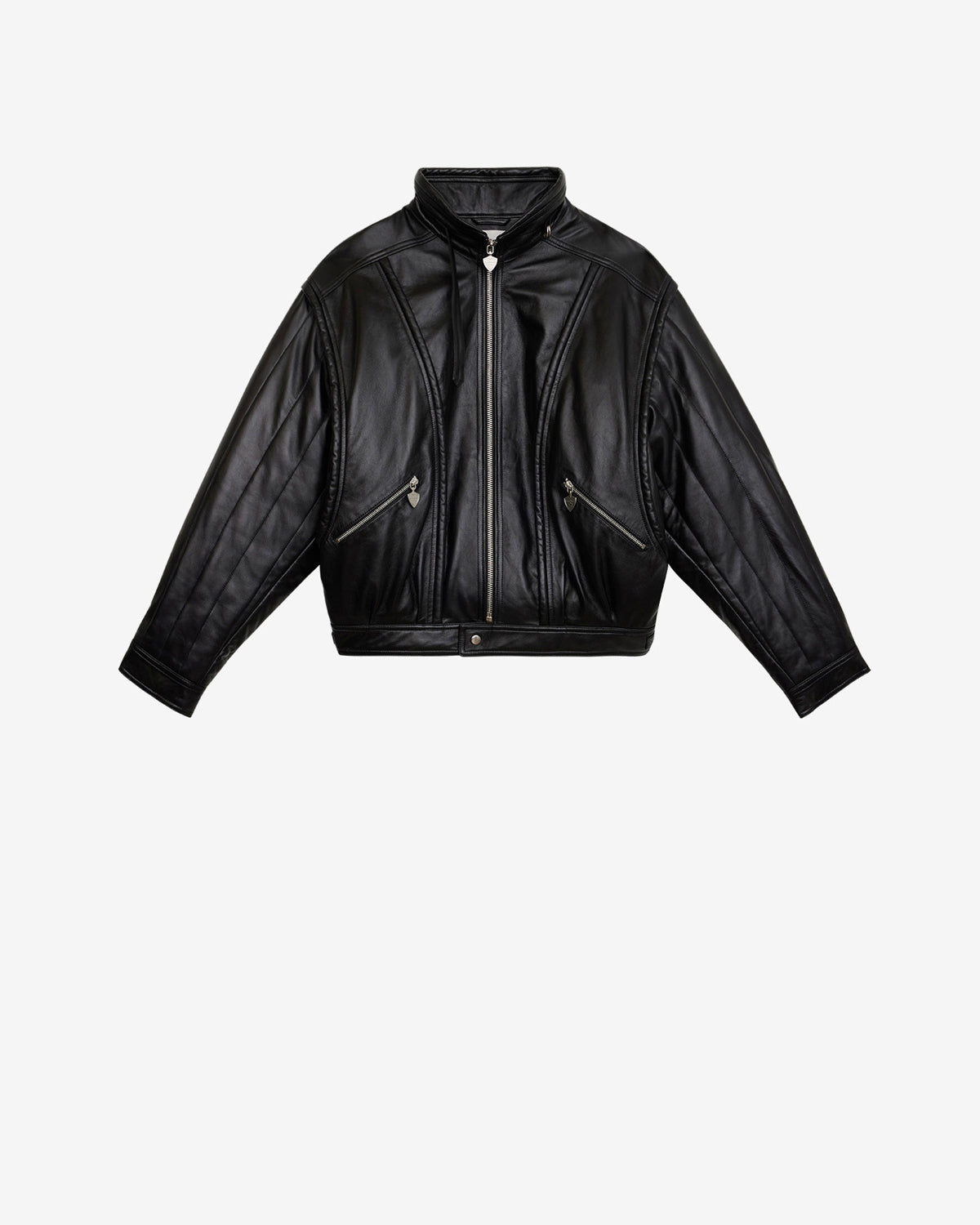Giacca vintage in pelle yosri - Nero - Man - 5