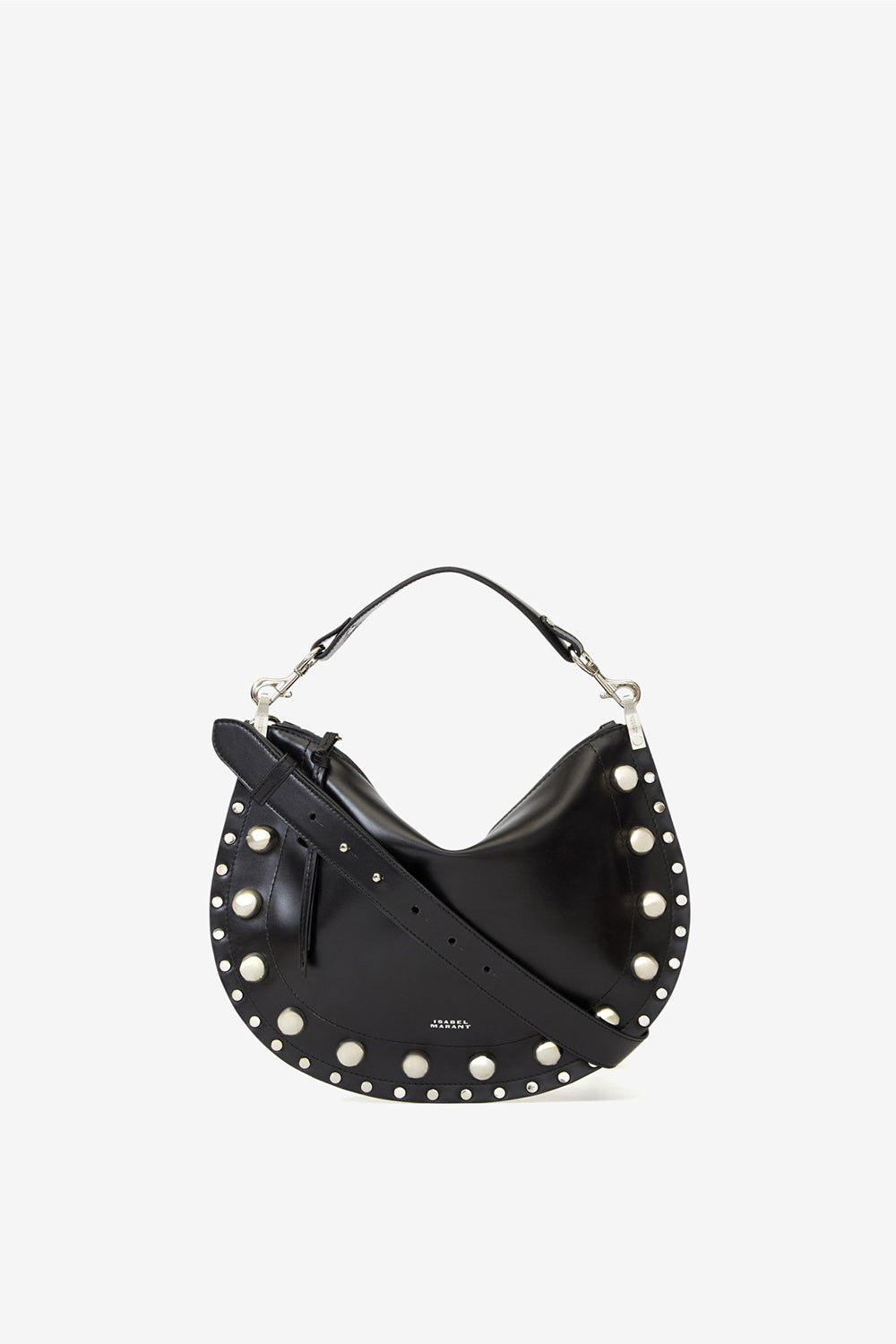 Bolso oskan soft zip de piel suave de vaqueta con tachuelas - Negro - Woman - 1