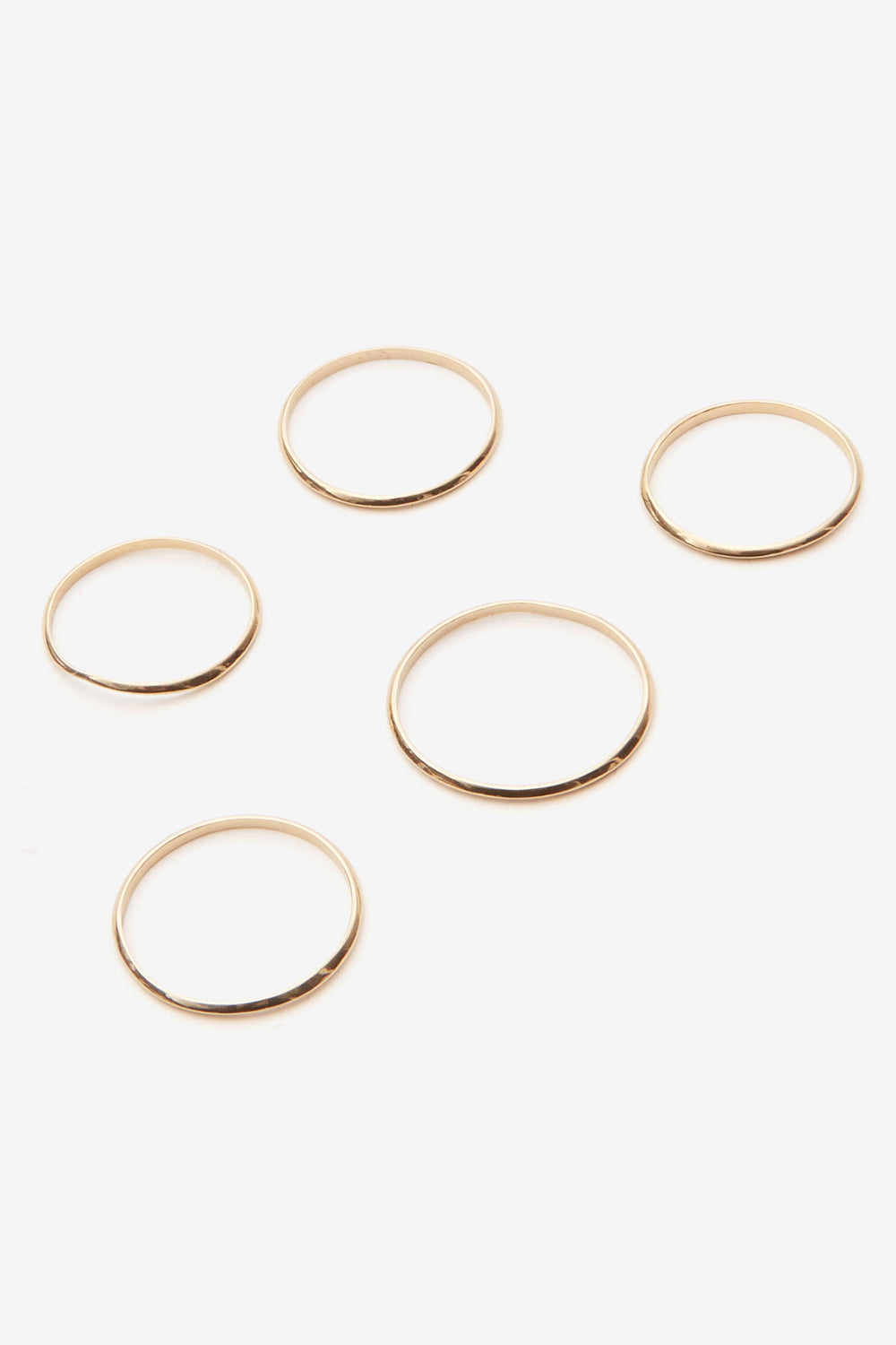 빌리 황동 소재 링 세트 - 은 - Man - 3