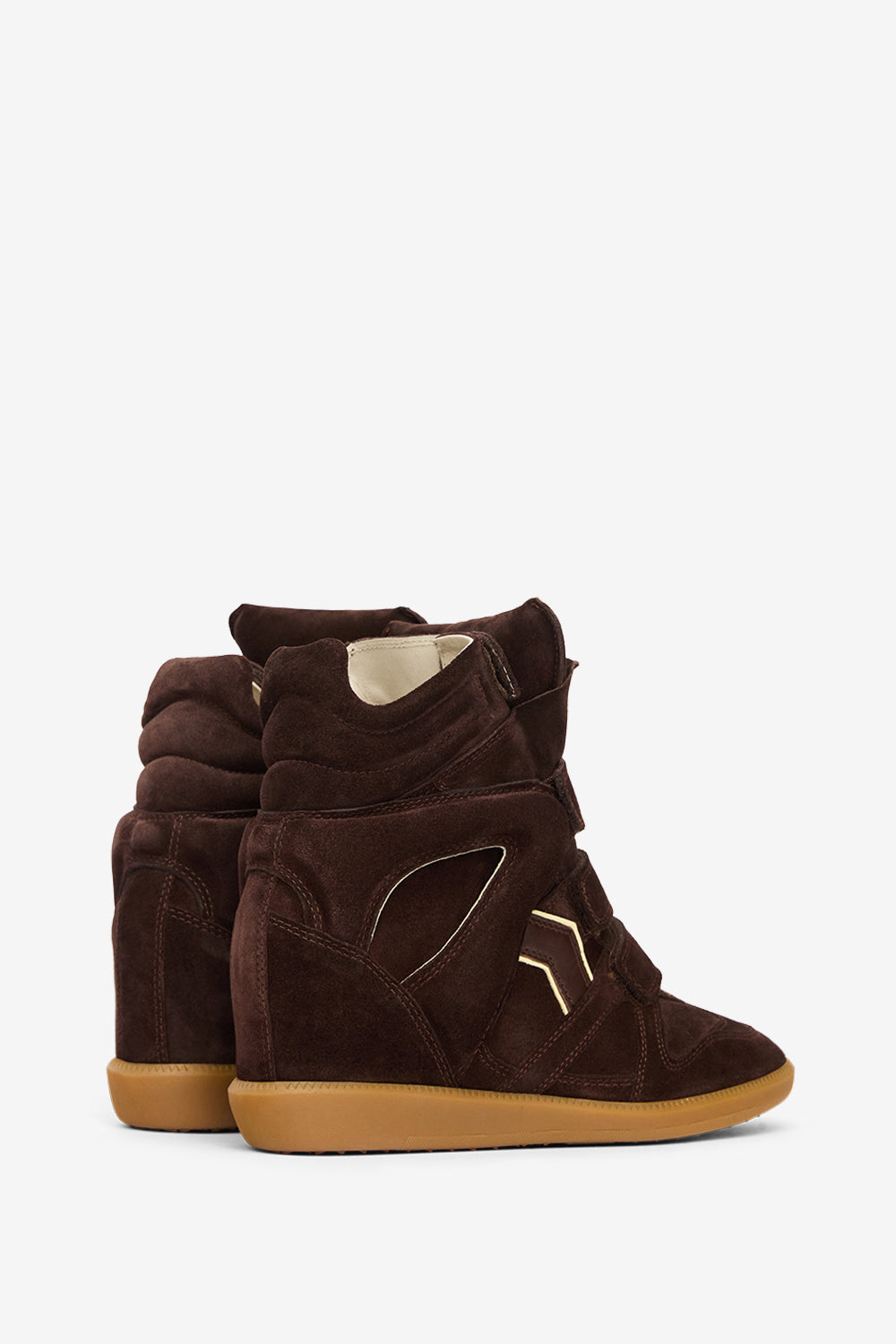 Bekett スエードレザー プラットフォームスニーカー - Chocolate - light yellow - Woman - 2