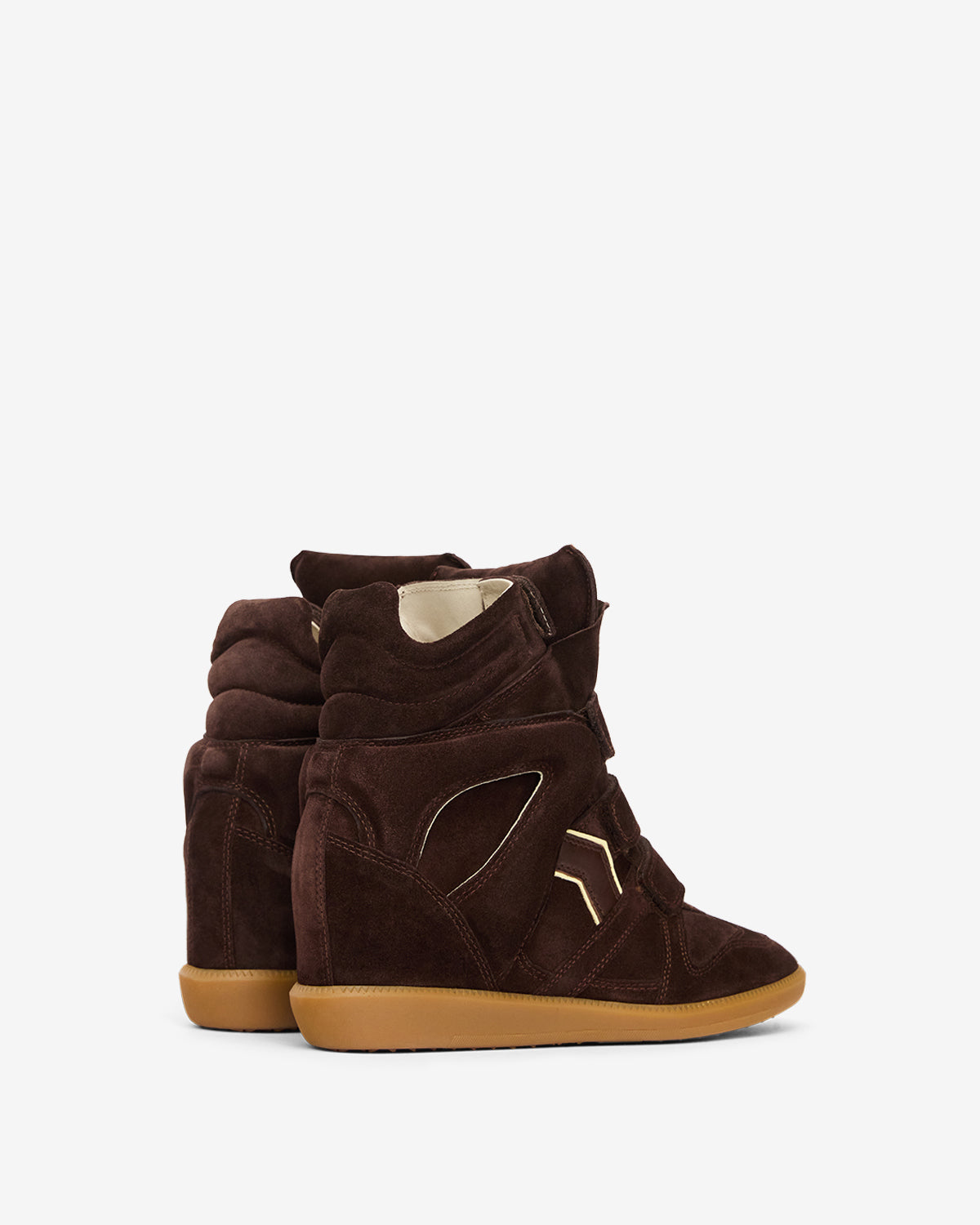 Bekett スエードレザー プラットフォームスニーカー - Chocolate - light yellow - Woman - 2