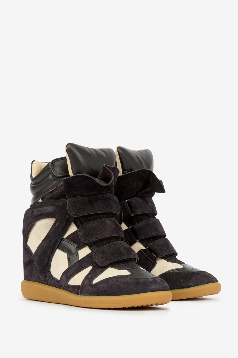 Bekett カーフスエードレザー製 プラットフォームスニーカー - Faded black/chalk - Woman - 3