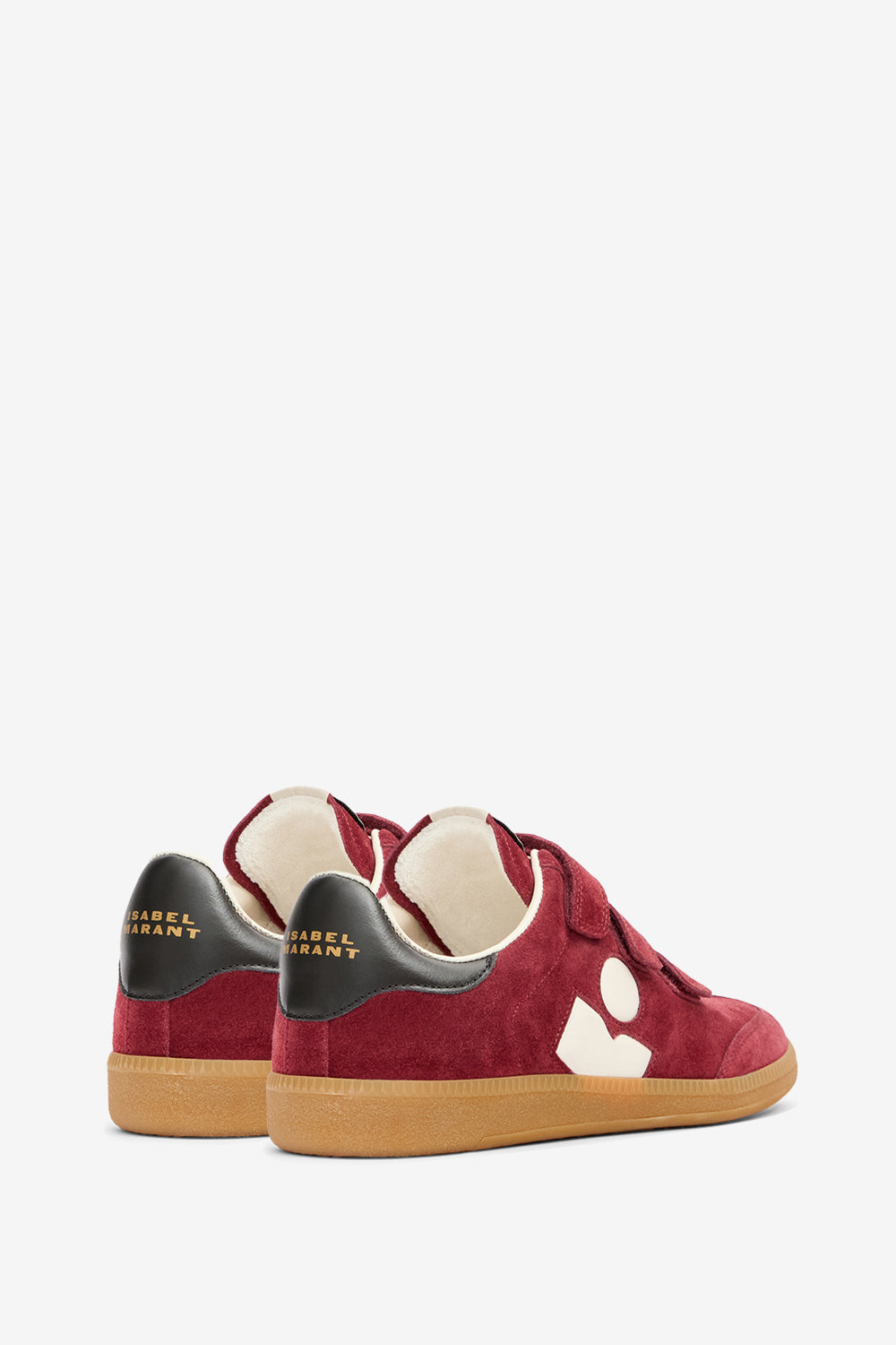 Sneakers basse beth in pelle di vitello scamosciata - Burgundy-ecru - Woman - 2