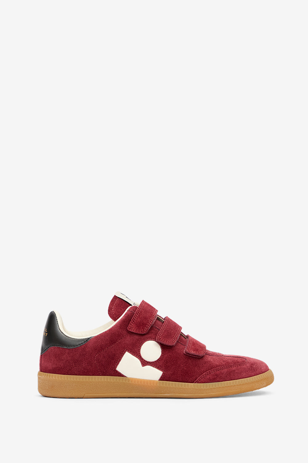 Sneakers basse beth in pelle di vitello scamosciata - Burgundy-ecru - Woman - 1