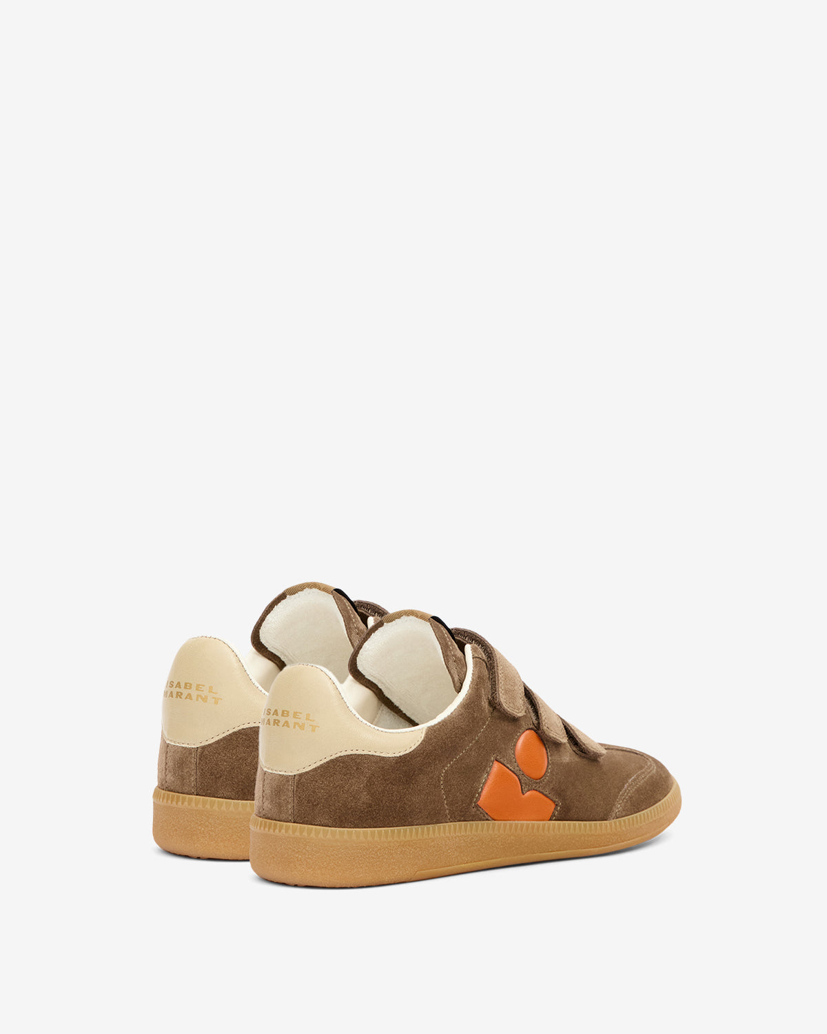 Sneakers basse beth in pelle di vitello scamosciata - Khaki-orange - Woman - 2