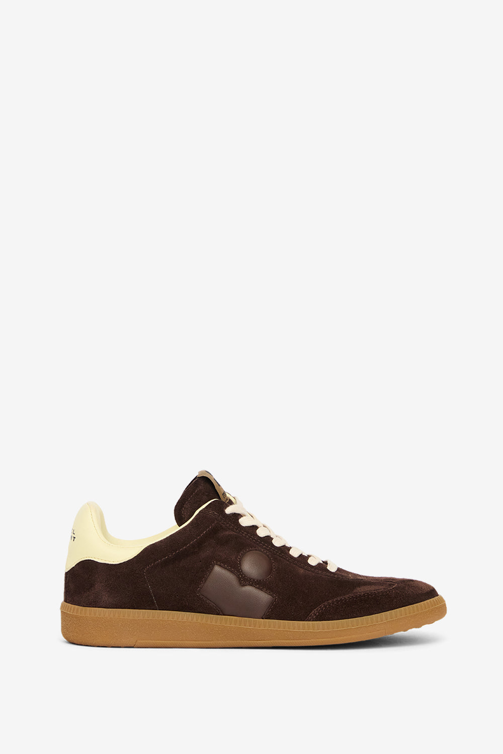Sneakers bryce basse in pelle scamosciata - Chocolate - light yellow - Woman - 1