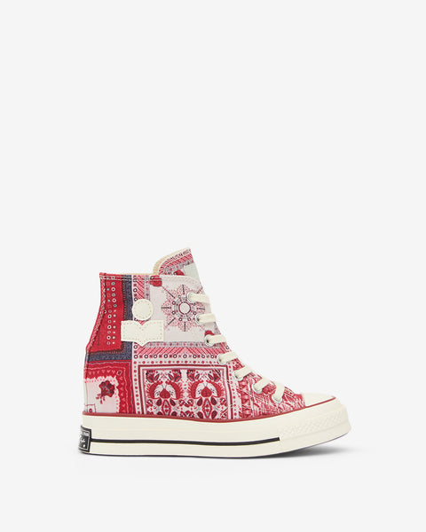 SNEAKERS CHUCK WEDGE RD Donna Vanilla/Ice/Red/Black ISABEL