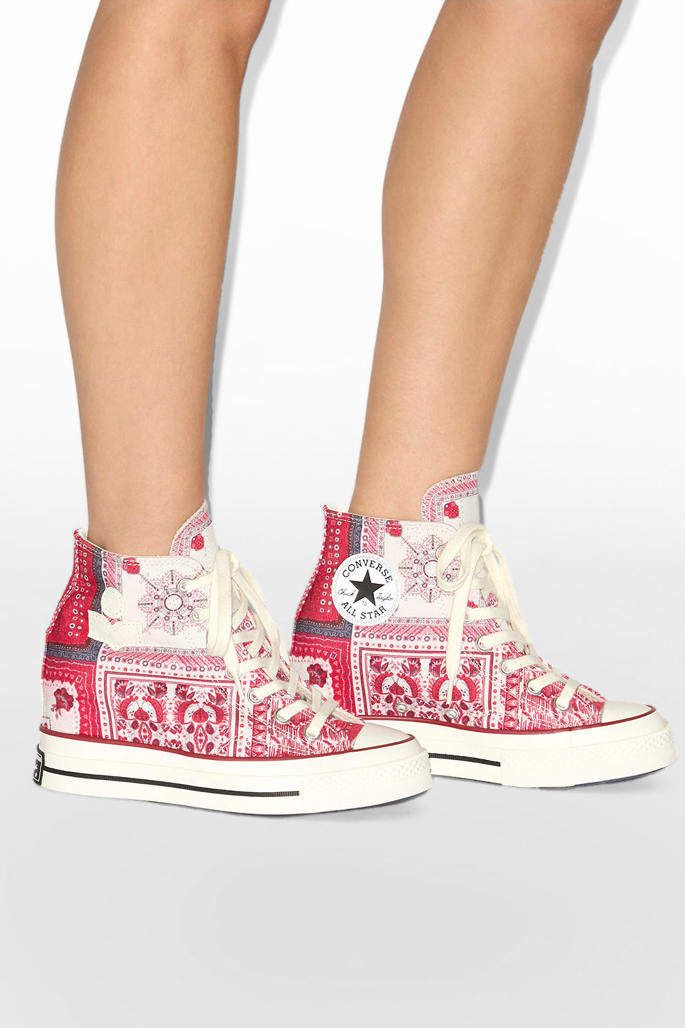  isabel marant x converse chuck wedge ウェッジスニーカー - Vanilla/ice/red/black - Woman - 6