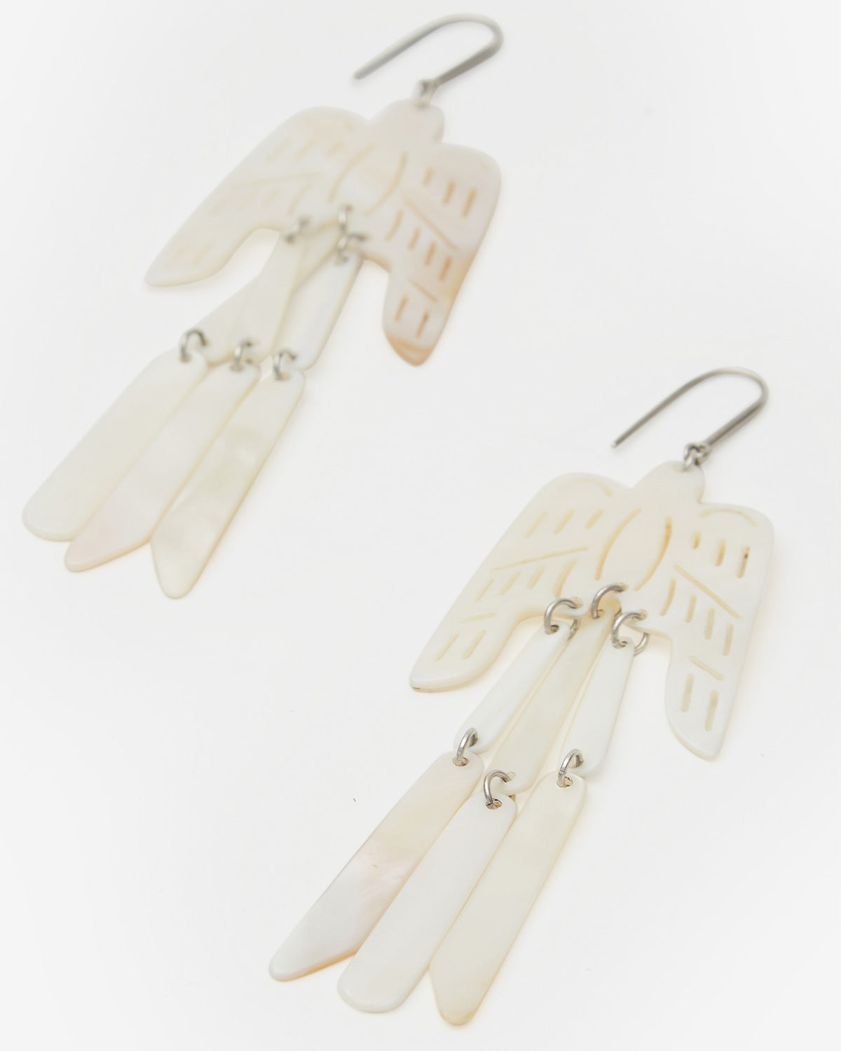 Cholena earrings Woman White and silver 2