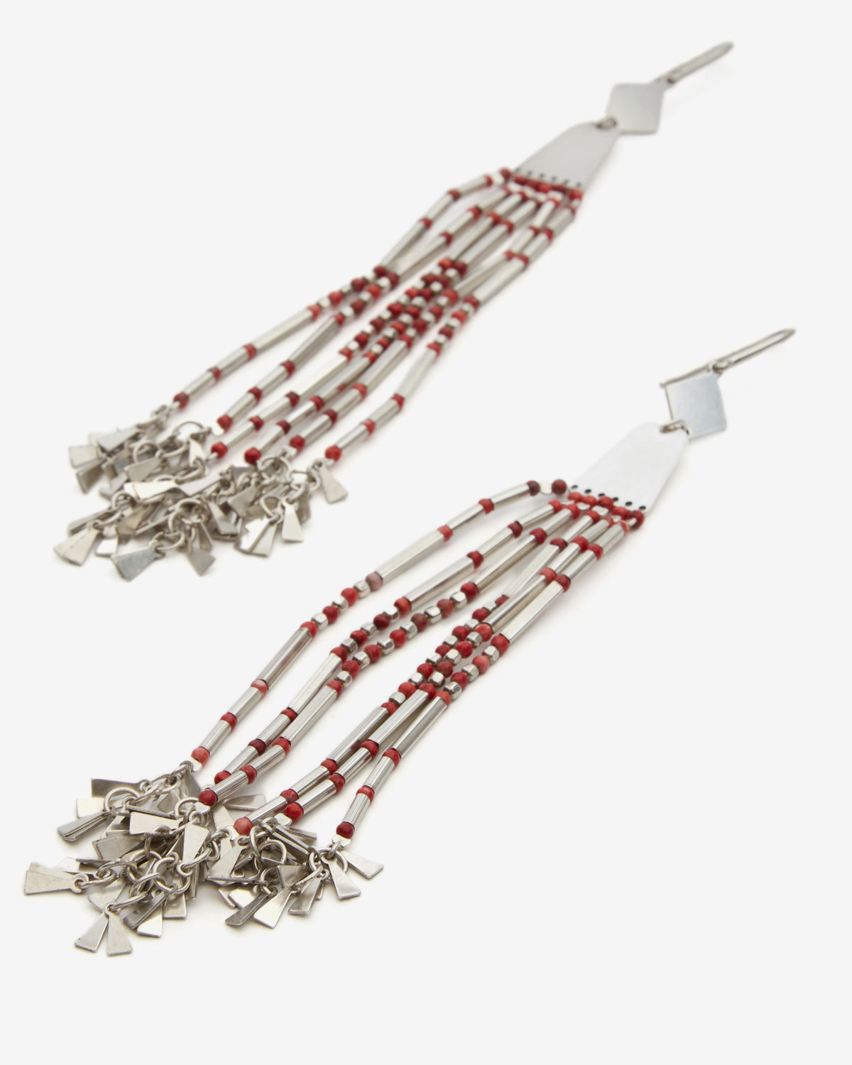 Boucles d'oreilles olathe Woman Rouge-argenté 1