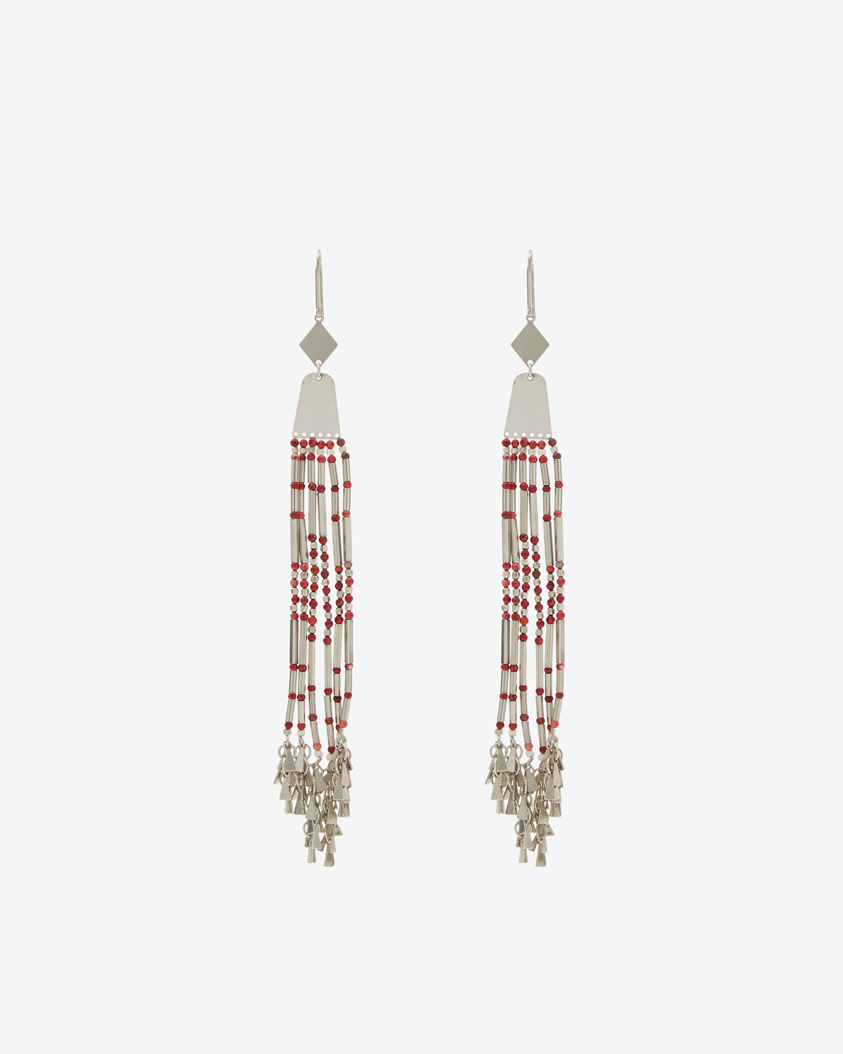 Boucles d'oreilles olathe Woman Rouge-argenté 2