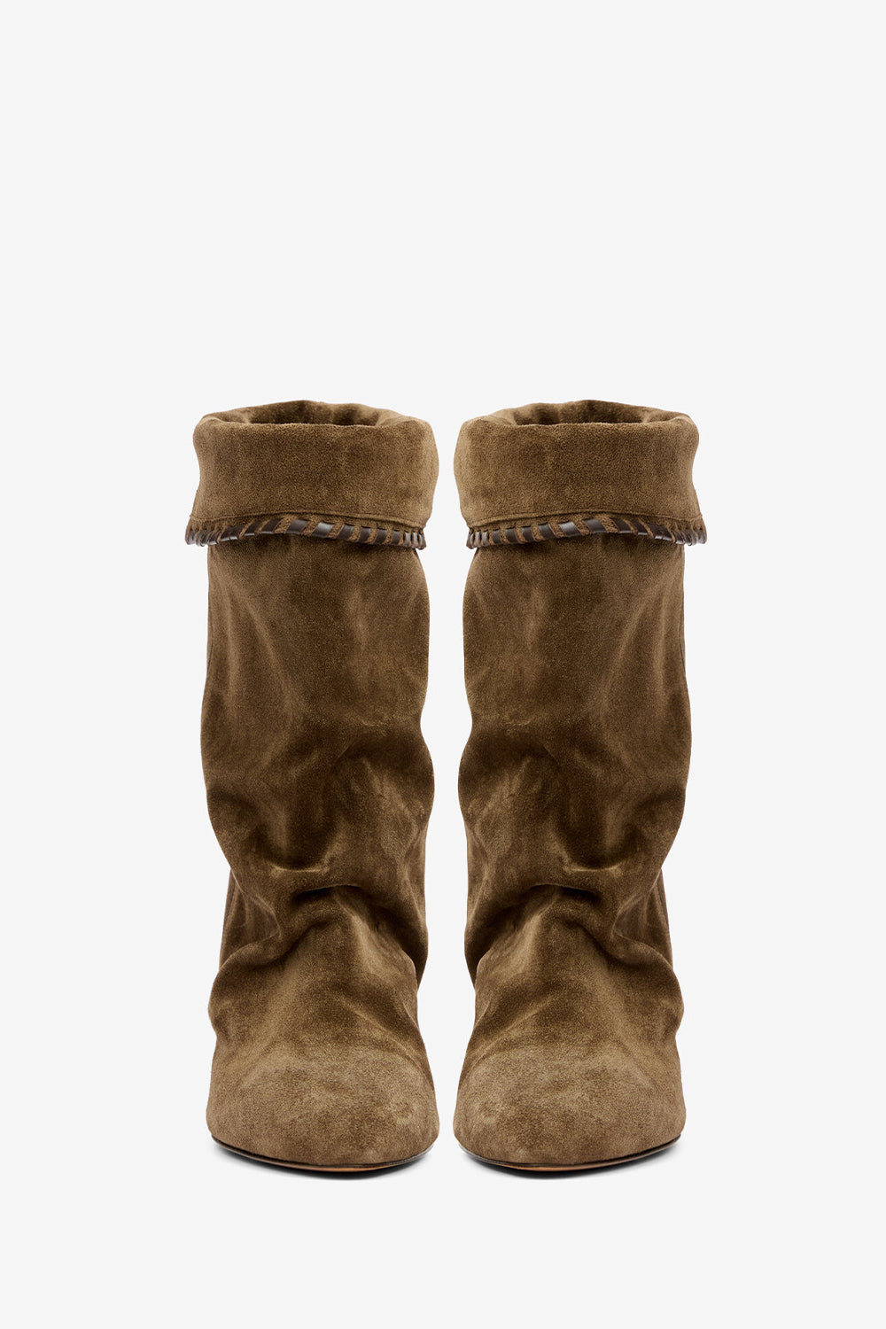 Botas drapeadas de piel de ante de becerro dalby - Bronce - Woman - 4