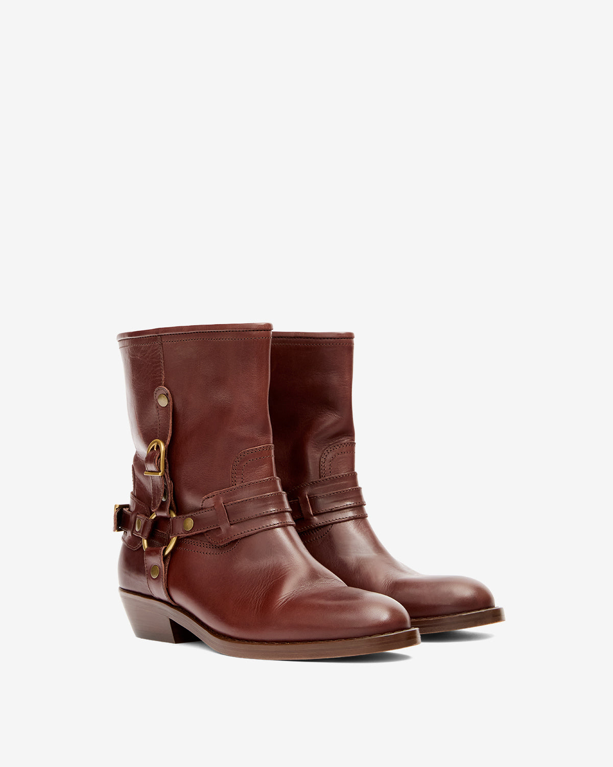 Boots ildred aus kalbsleder - Braun - Woman - 3