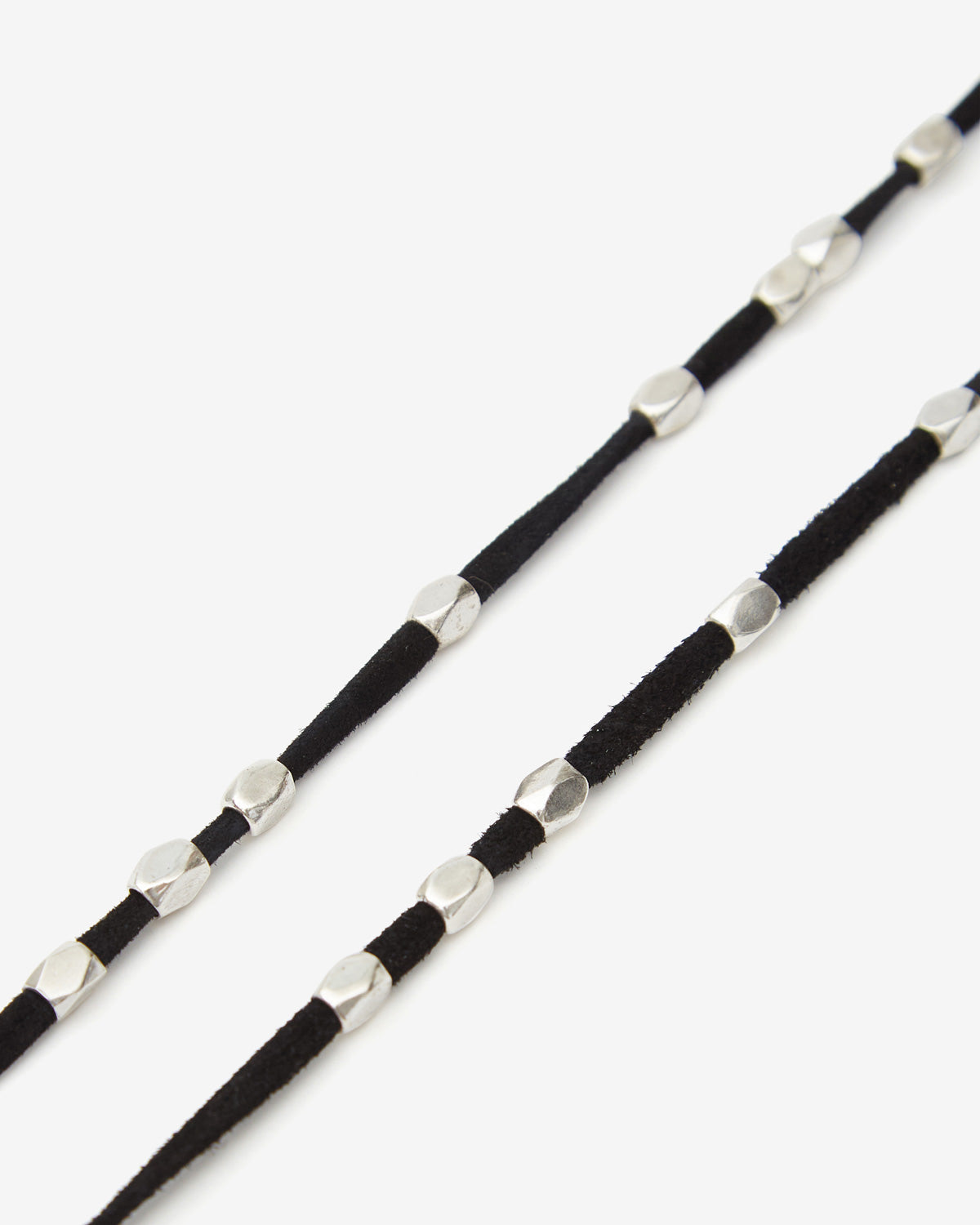 Pulsera kachina de cuero y metal - Black and silver - Woman - 2